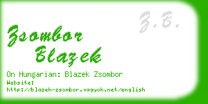 zsombor blazek business card